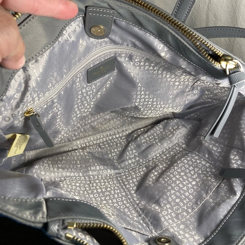 Kate Spade Light Gray Tote Bag